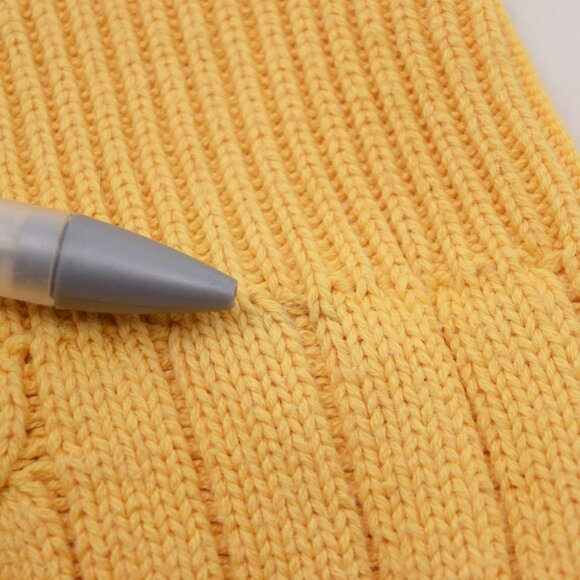 Nautical Crewneck Pullover Sweater Men XL Extra Large Cable Knit Yellow Preppy - Picture 8 of 16